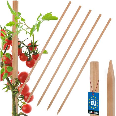 Tuteurs en bois KOTARBAU® pour tomates et arbustes, 80 cm, lot de 5 (1/5)