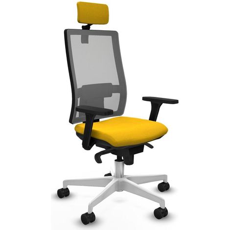 piqueras-y-crespo Chaise Ergonomique Jaune Vif Bureau (1/3)