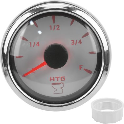 2in Pointer Sewage Gauge 0‑190Ω Signal with Backlight IP67 Waterproof for Marine Boat YachtsWhite Dial (1/5)