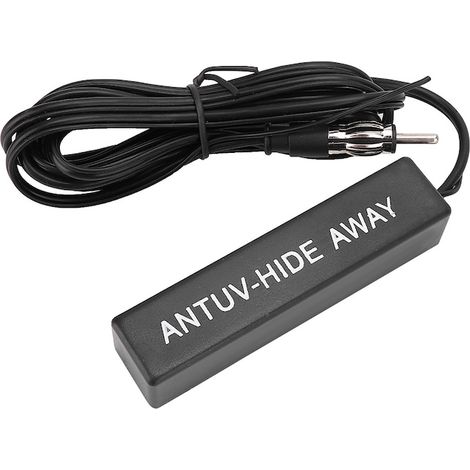 Antenne radio cachée avec amplificateur 12V, kit universel AM/FM, dimensions 9,53x2,54x1,91cm, compatible voitures, camions, motos, bateaux et caravanes. (1/5)