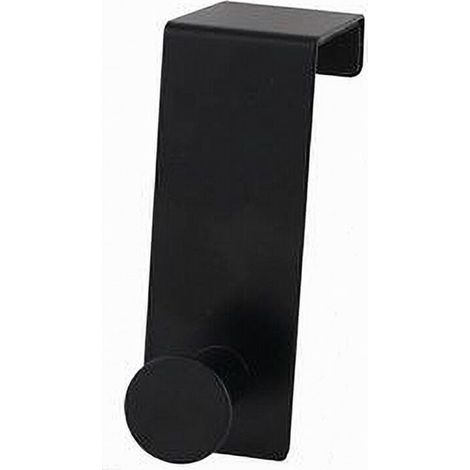 Appendiabiti Da Porta Con 1 Gancio 4x11.5 Cm Nero Per Asciugamani Vestiti 87774 (1/2)