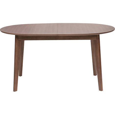Ausziehbarer ovaler Esstisch aus dunklem Walnussholz L150-200 cm ANSEL (1/5)