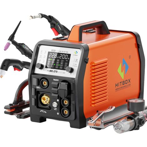 Máquina de soldar, versatilidad 6 en 1, controles fáciles de usar, HBMC270 (1/5)
