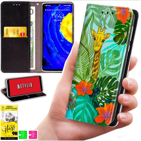 Custodia a portafoglio per Oppo A40 / A40m / A60 5G - cover bluemoon con stampa + vetro 9H (1/5)