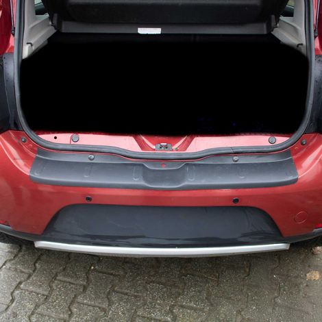 Protection Seuil de Pare-Chocs Arrière pour Dacia Sandero 2012 à 2017, Couverture de Seuil de Coffre, Bande Seuil de Chargement en ABS Noir Mat (1/5)