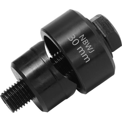 Perforatrice en Métal Diamètre 30 mm Hexagonale Emporte-Pièce pour Évier Inox Ouvre-Trous Perforateur de Trous en Tôle de Acier pour évier, Plaque en Acier, Inoxydable, Métal (1/5)