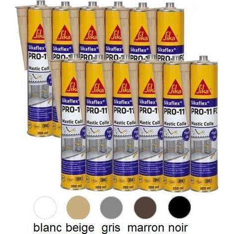 Sika – Mastic de fixation 12 cartouches 300 ml – Prise rapide – Pour collages souples et calfeutrement intérieur/extérieur – Haute adhérence et élasticité