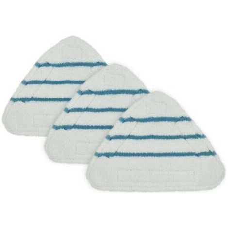Ensemble de 3 balais vapeur en microfibre, fixation universelle, lavable, triangulaire (1/4)