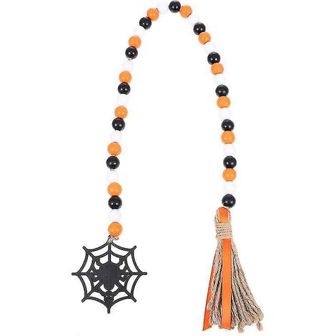 1 guirlande de perles en bois pour décorations d'Halloween