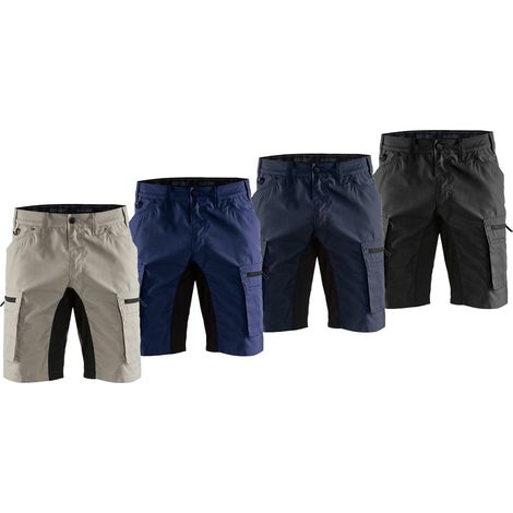 Pantaloncini da lavoro Blaklader 1449 Service Stretch-Nero-50 - Nero - 