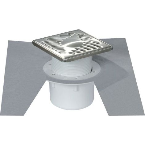 Siphon Nicoll pour sols à carreler Verticale Ø 50/63 Grille 15x15 cm