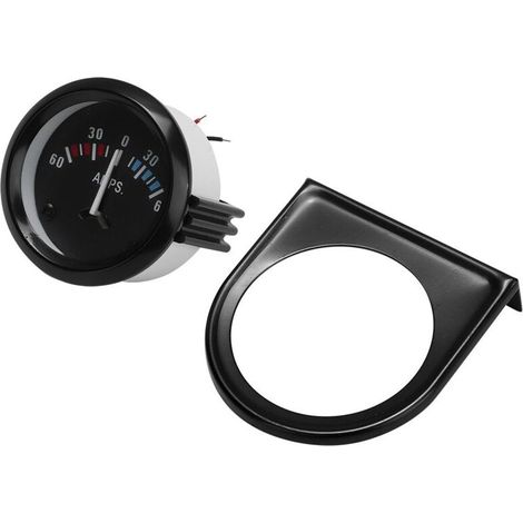 Ampèremètre , voiture 12V 60-0-60 AMP ampèremètre ampèremètre jauge universelle 52m / 2in universel pour véhicule (1/4)