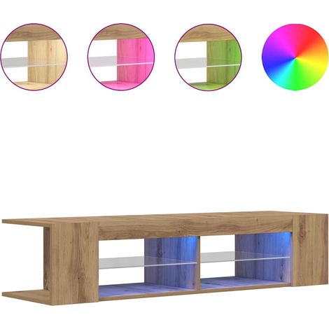 Mobile TV Armadietto TV Mobile Porta TV con LED Artigianale 90x39x30 cm Multistrato (1/4)