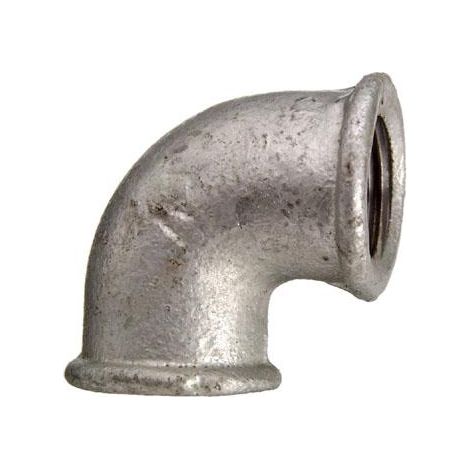 Cornat Temperguss-Winkel 90 ° 1 1/4 '' 2 Muffen verzinkt Winkel & Bögen