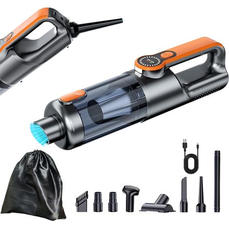 Kabelloser Handstaubsauger fürs Auto – 17000 Pa 2-in-1-Vakuumpumpe – USB-Typ-C-Aufladung – Reinigungsgerät für Autodekoration und Tierhaare (1/5)