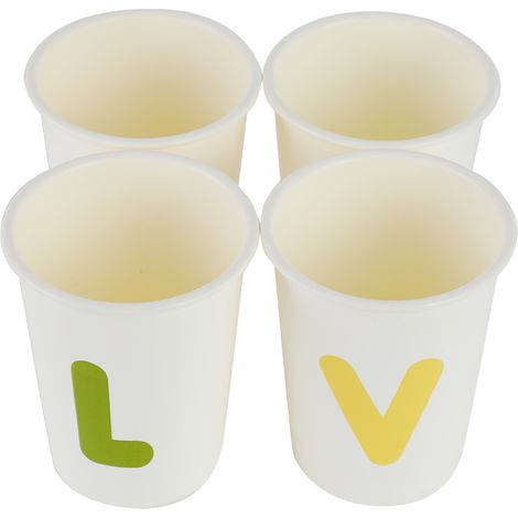 Gobelet En Pp - Résistant Haute Température - Pour Thé Café Et Rangement - Lot De 4 Pièces (1/2)