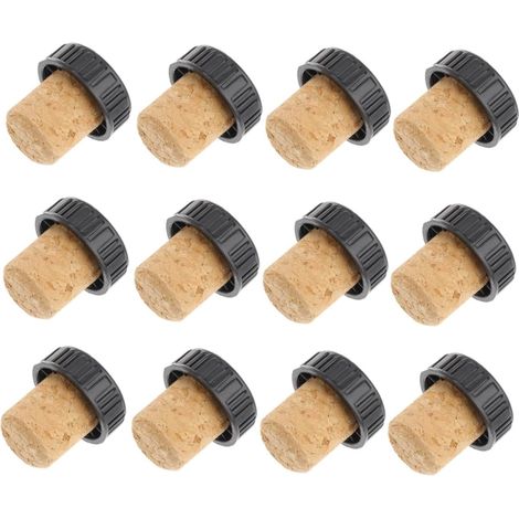 12 bouchons liège, bois, naturels, pour bouteilles et bocaux (1/5)