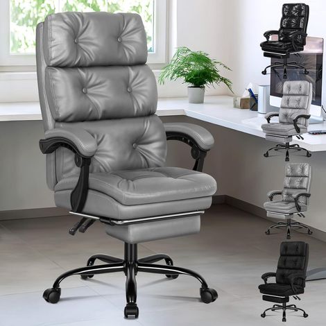 Ergonomischer Bürostuhl mit Fußstütze, Hoher Rückenlehne, 150° Neigbarer (1/5)