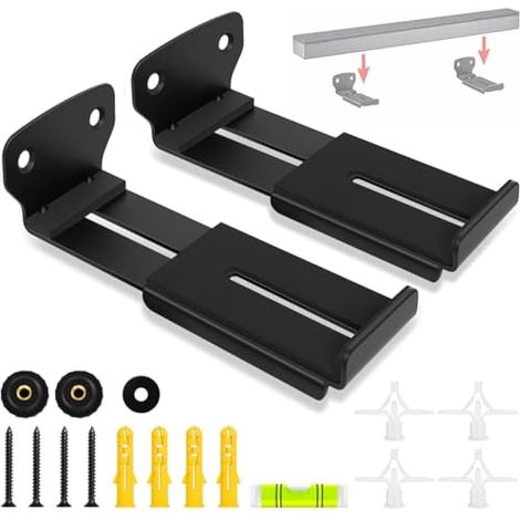 Support mural pour barre de son, profondeur réglable 8,9 à 16 cm, universel, compatible Samsung Sony Bose Sonos JBL et plus, charge max 15 kg