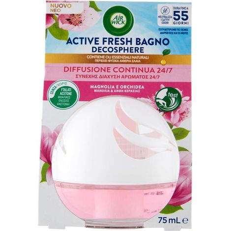 AIR WICK DEODORANTE AMBIENTE ACTIVE FRESH BAGNO 75ML MAGNOLIA E ORCHIDEA OKY (1/3)