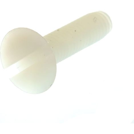 Vis à métaux RS PRO M4 à tête Fraisée fendue en Nylon, 16mm ( Prix pour Sachet de 100 )