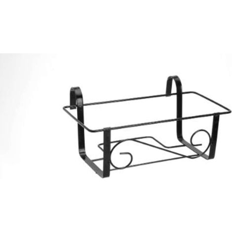 Balconiera Fioriera da Balcone in ferro Giada Nero Iodice 40 cm