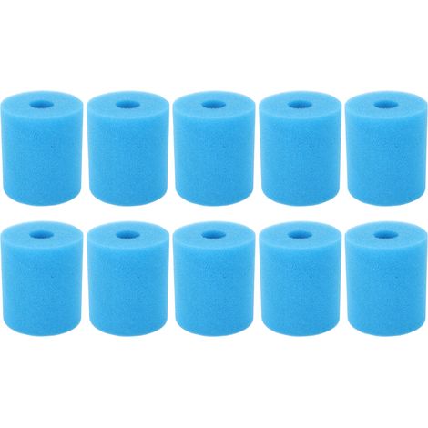 Éponge Filtrante Piscine - 9x9x10 cm - En Éponge PU - Pour Filtre de Piscine Intérieure ou Extérieure - Lot de 10 Pièces (1/5)