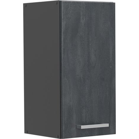 Pensile da cucina R-Line, Calcestruzzo nero, 30 cm, Vicco