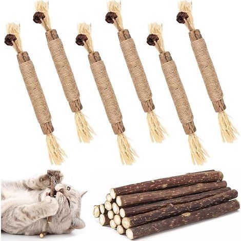 FYSL Bâtonnets Herbe à Chat, 21 Pièces Bâtonnets à Mâcher Matatabi, Baton Chat Jouets pour Chats, Bâtons à Mâcher pour Chats pour Protection Soins Dentaires, Jouet pour Chat Intérieur (1/5)