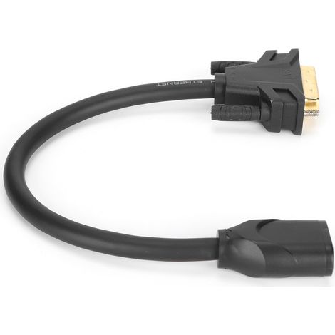 Câble adaptateur DVI mâle-femelle pour écrans, TV HD et vidéoprojecteurs
