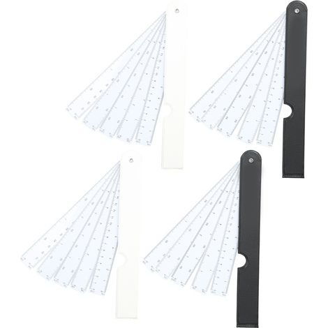 4 Pièces Règle d'Éventail Multifonctionnelle en Plastique Pliable pour Dessin Technique et Architecture (1/5)