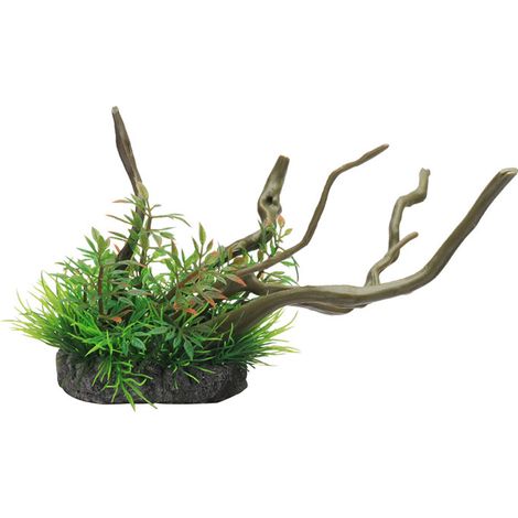 1 plante artificielle pour aquarium, racine d'arbre en PE et résine, décor naturel aquatique, aménagement paysager d'aquarium (1/5)