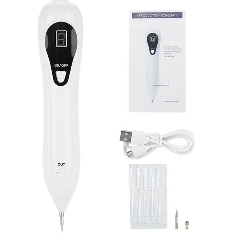 Stylo d'élimination de taches et tatouages LCD Pro, 3 niveaux réglables, retrait des taches de rousseur et grains de beauté. (1/5)
