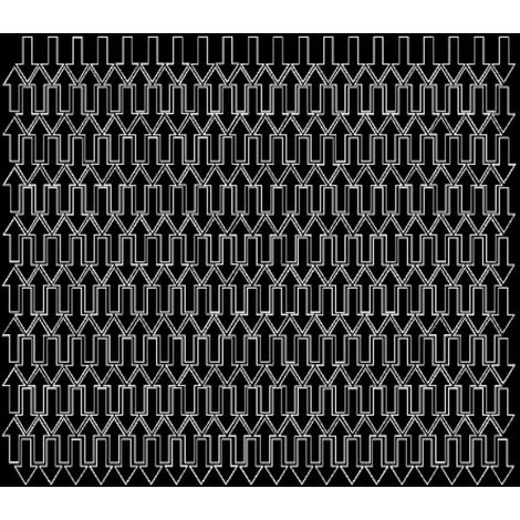 Adesivo a forma di freccia 1x2 cm, 340 pezzi, nero opaco.