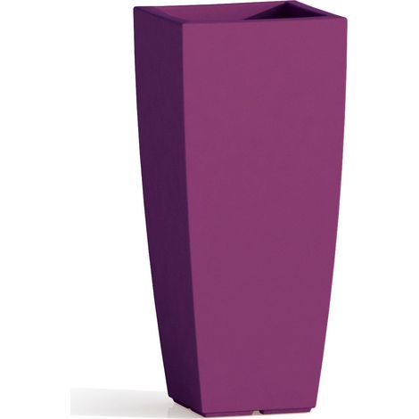 VASO ALTO IN RESINA MONACIS STILO SQUARE TOP H 90 cm. VARI COLORI - Colore: Viola