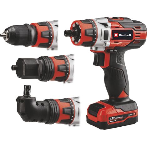 Einhell Akkuschrauber TE-CD 12/1 3X-Li (1x2,0 Ah) (Li-Ion, 12 V, 30 Nm, 2 Gänge, abnehmbares 10 mm-Bohrfutter, inkl. Ladegerät und 1x 2,0 Ah-Akku) (1/5)