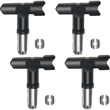 Kindfiber OÜ-Set van 4 spuitmonden: omkeerbare airless spuitmonden voor verfspuitpistolen – accessoires voor thuis, tuin en fabriek (1/5)