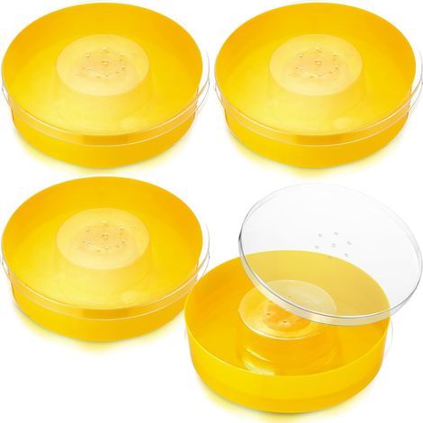 Piezas de alimentador rápido para abejas, bebedero redondo para colmena, bebedero de plástico, alimentador de colmena para 8 o 10 cuadros, colmenas, equipo de apicultura, suministros para apicultura. (1/5)