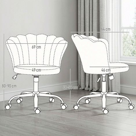 Fauteuil de coiffure de style professionnel avec revêtement en velours doux, dossier en forme de fleur, hauteur réglable pour une utilisation en salon de coiffure et à domicile (1 fauteuil de coiffure (1/5)