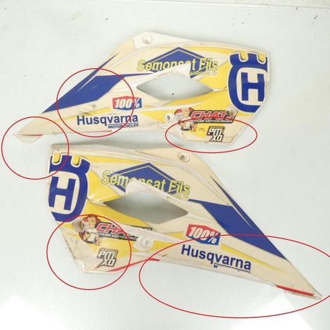 [PRODUIT D'OCCASION] Paire écope radiateur D&G pour moto Husqvarna 85 Tc Gdes Roues (1/5)