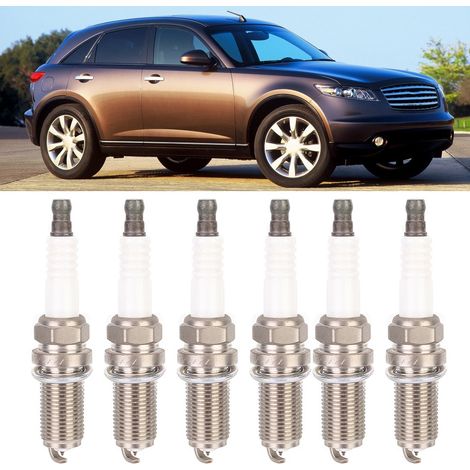 Lot de 6 bougies d'allumage PLFR5A 6240 compatibles avec Infiniti FX45 (1/5)