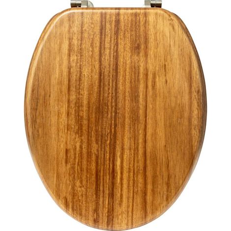 Abattant WC en bois "Acacia" 46cm Naturel (1/5)