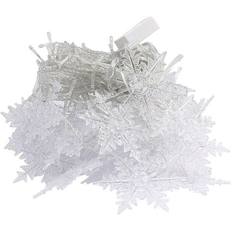 LED Snowflake Curtain Decorative Lights, 3.5M Long, 96 LED Lights, 8 Lighting Modes, Christmas Curtain Garden Party