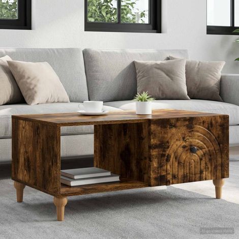 Tavolino da salotto Rovere Fumo 90 x 50 x 40 cm vidaXL (1/5)