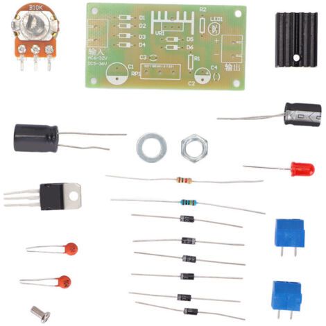 Kit d'alimentation régulée ajustable avec protection de sortie et circuit redresseur, tension d'entrée réglable. (1/5)