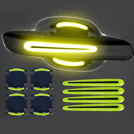 Lot de 8 films adhésifs pour poignées de portières de voiture, protection anti-poussière intérieure et extérieure. (1/5)