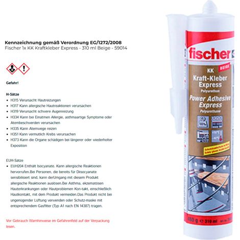 Fischer 1x KK Kraftkleber Express - 310 ml Beige - 59014 (1/3)