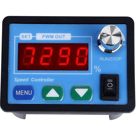 Drehzahlregler für Gleichstrommotoren (PWM, Bürstenmotor, CW/CCW, Digitalanzeige, kundenspezifisch, 6–55 V, 20 A) (1/4)