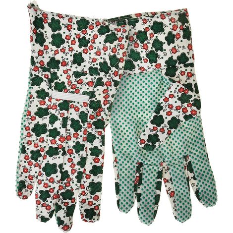 Ladies Classic Lightweight Floral Gardening Gloves (1/3)