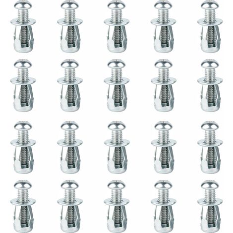 20 Pièces Écrous à Pétales de Vis d'Expansion, M4x20mm Chevilles de Mur Creux pour la Décoration de la Maison et les Fixations Sur les Cavités et les Murs en Plaques de Plâtre